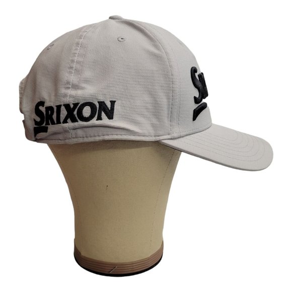 Srixon Golf Adjustable Tuck Strap Cap Trucker Baseball Logo 3D Hat Gray PGA - Picture 8 of 12